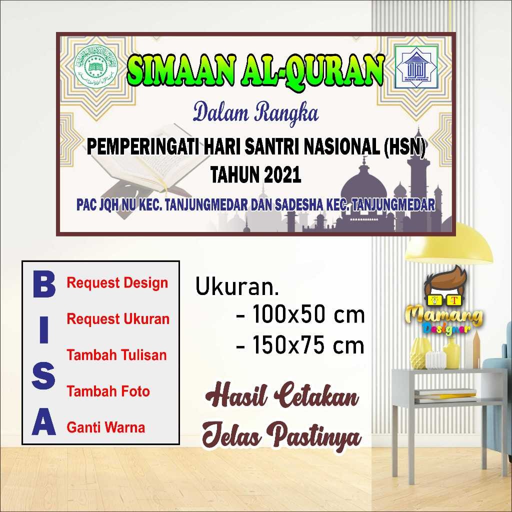 backdrop Custom Banner Spanduk MMT Untuk Simaan Alqur'an atau Pengajian bb