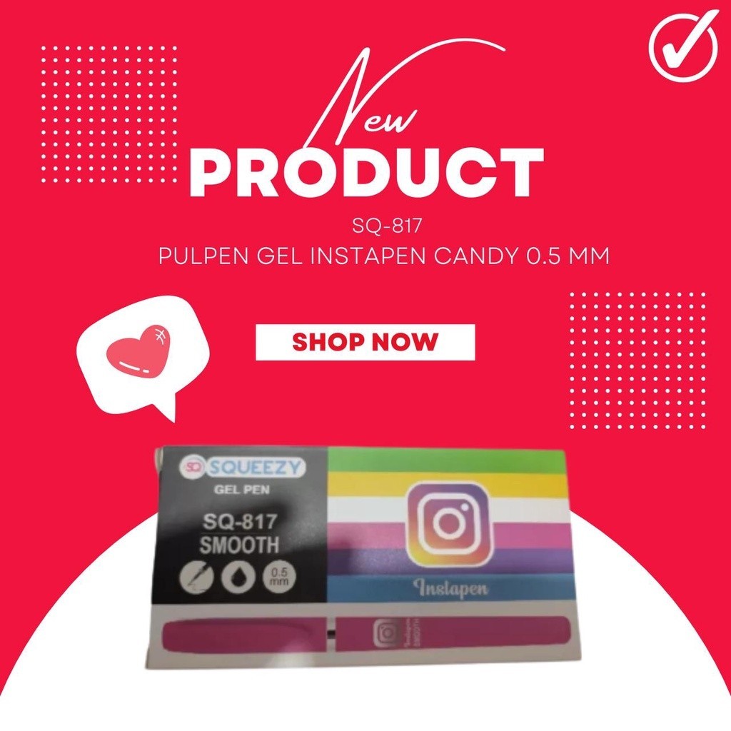 

Pulpen Candy 1 Pack 12 Pcs InstaPen 0.5 Mm Tinta Hitam