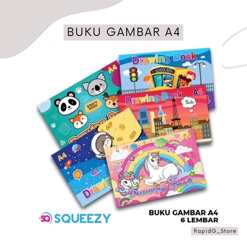 

Buku Gambar Sketsa Anak A4 Murah Isi 6 Lembar Per 10 Pack Drawing Book