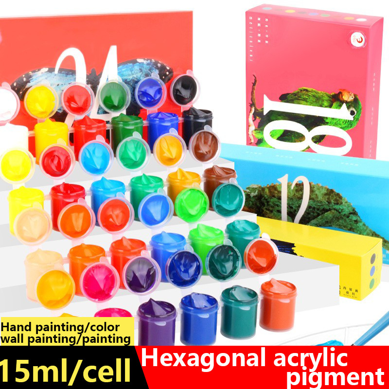 

15ml 6 one-piece acrylic paint DIY hand-painted textile wall painting acrylic paint children painting graffiti hand-painted
