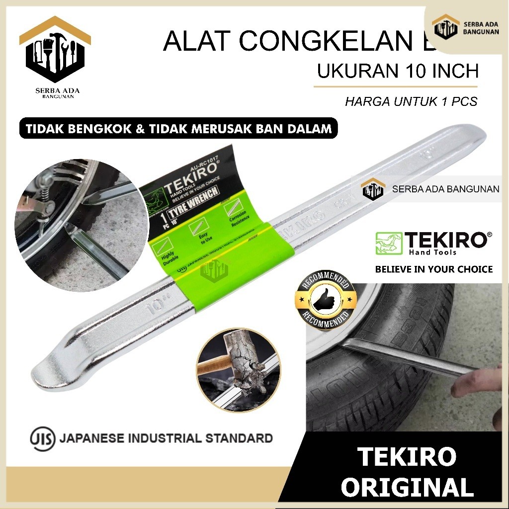 SAB TEKIRO Alat Congkel Ban Motor 10" / Alat Cukil Lepas Roda Ban Motor Rim Crowbar 10inch / Tekiro 