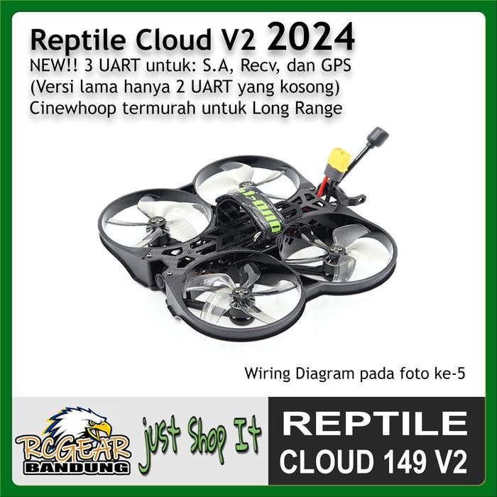 REPTILE CLOUD 149 HD V2 F4 4S Cinewhoop Quadcopter FPV Racing Drone - Biru