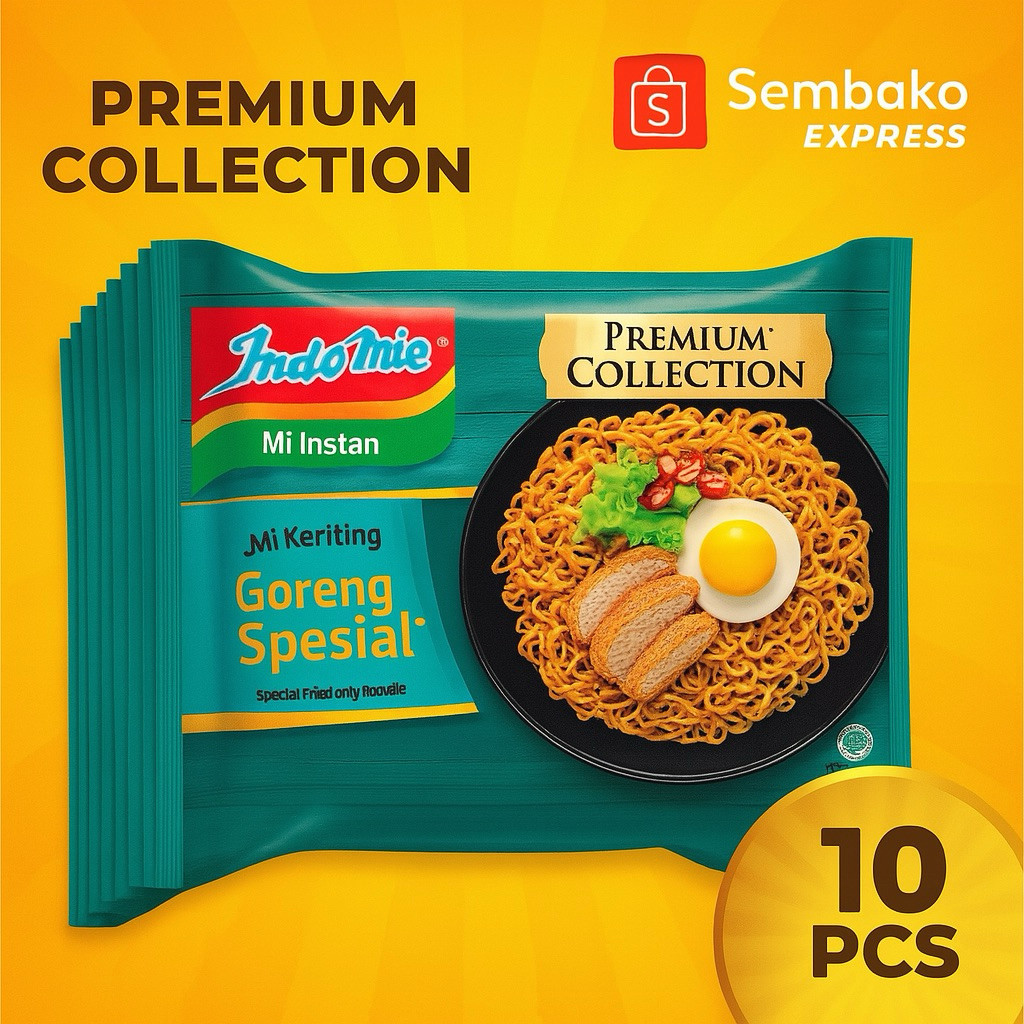 

Indomie Mi Keriting Goreng Spesial – 10 Bungkus | Premium Collection | Tekstur Kenyal & Rasa Mewah | Sembako Express