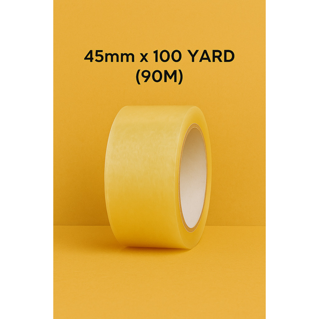 

Lakban Bening 45 mm x 100 Yard (90M) 45 Micron