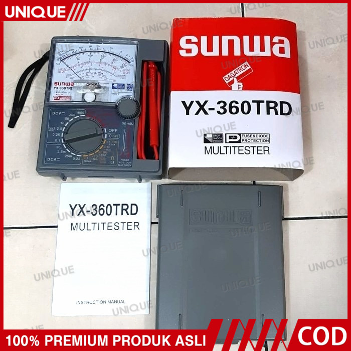UNIQUE Multi tester Multitester manual merek Sunwa type YX-360TRD
