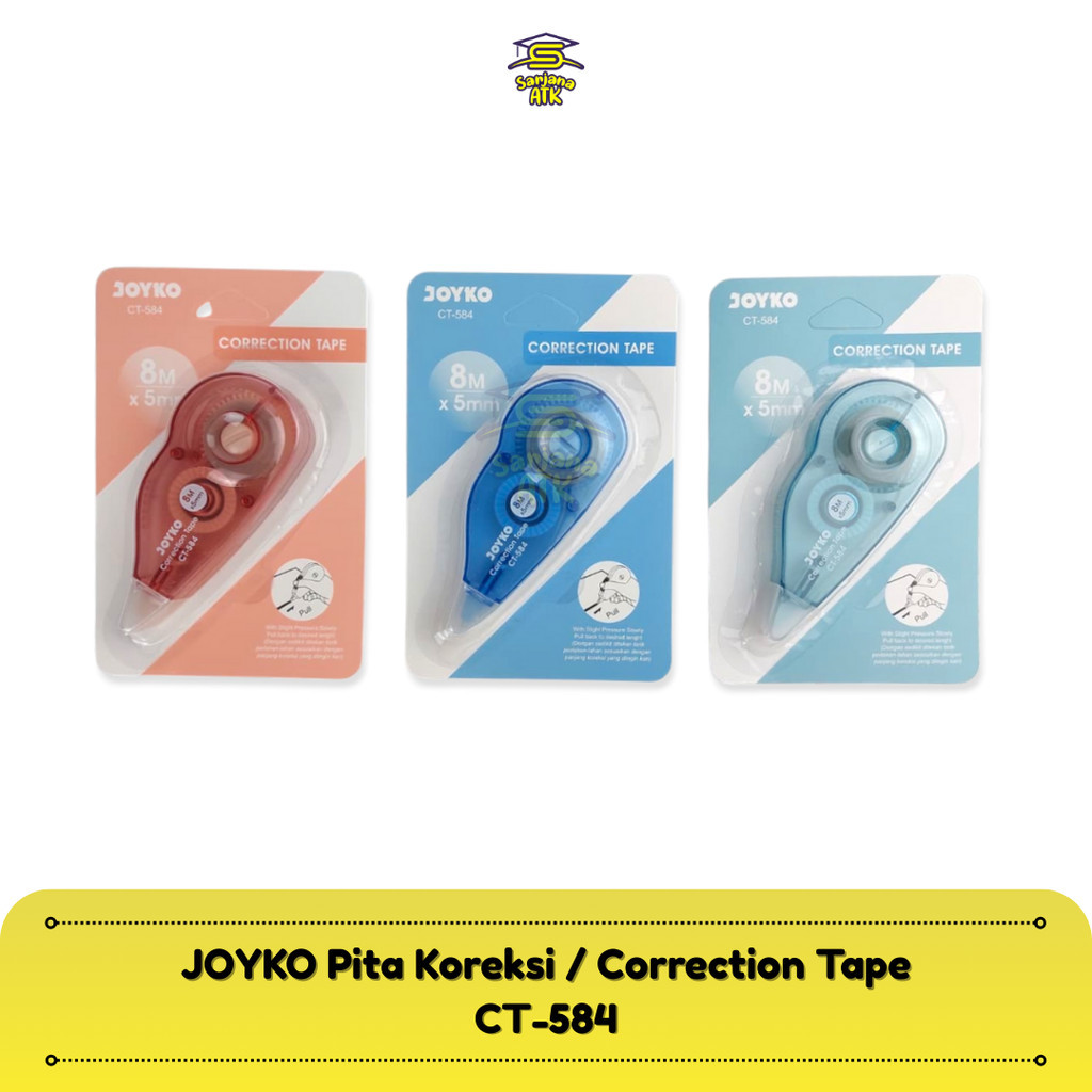 

JOYKO Correction Tape Pita Koreksi Koreksi Penghapus CT-584