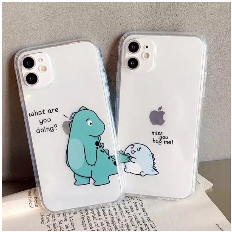 dinosaur couple clear anticrack case printing huawei nokia 6.1 plus honor 7a 8a 8x 9i 9 lite p30 pro