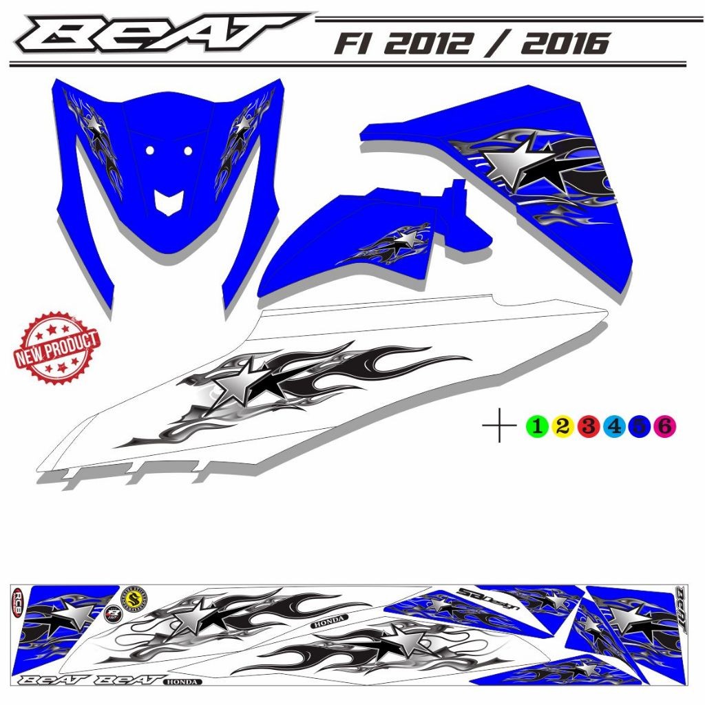 VARIASI BUAT MOTOR STRIPING KEREN STIKER BUAT MOTOR BEAT FI