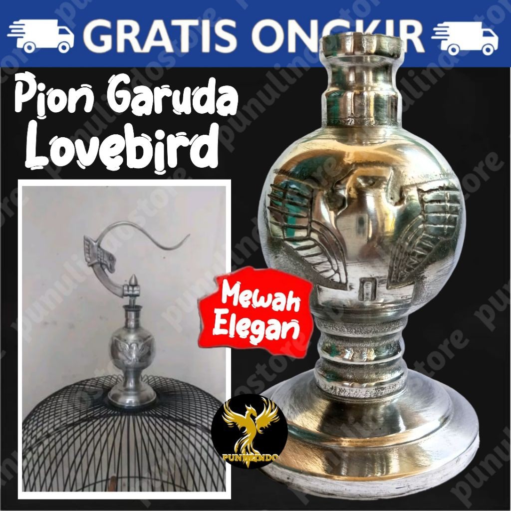 Pion Sangkar Burung Lovebird Stainless Garuda