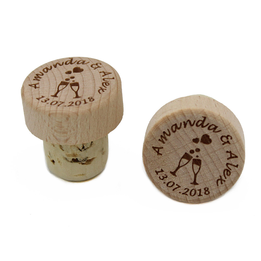 

20/50/100pcs Personalized Engraved Red Wine Stopper Wooden Wedding Decoration Party Gift Favor Natural Wood Customization