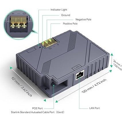 Kabel Adaptor EDUP Starlink 3 in 1 All in One Compatible Starlink Standard V2 Dishy
