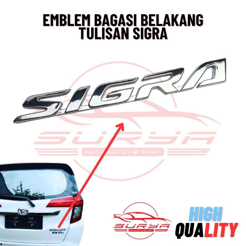 Emblem Bagasi Belakang Tulisan Sigra