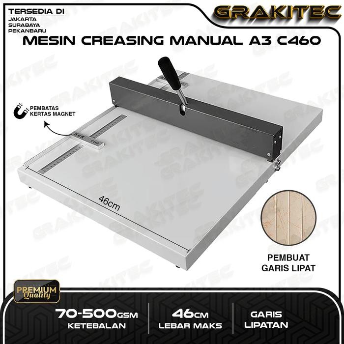 

Grakitec Mesin Creasing Manual C460 A3 Pembuat Garis Lipatan Buku Undangan - C460 Creasing