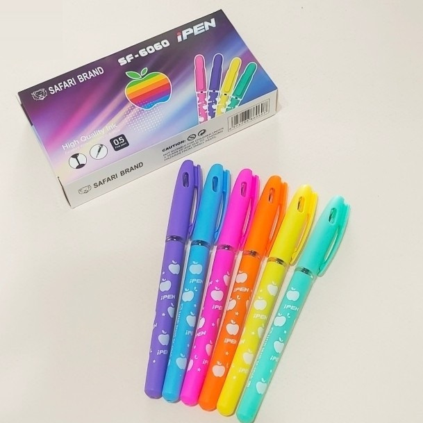 

(1 PACK/ 12 BIJI) PULPEN GEL SAFARI BRAND SF6060 IPEN 0.5 MM