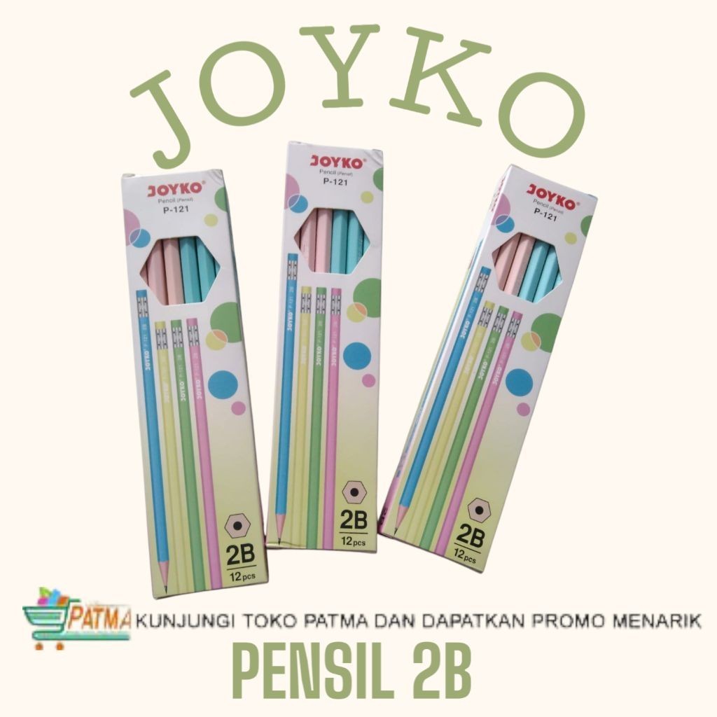 

( READY ) JOYKO PENSIL 2B FANCY 1 SET (ISI 12 PCS)