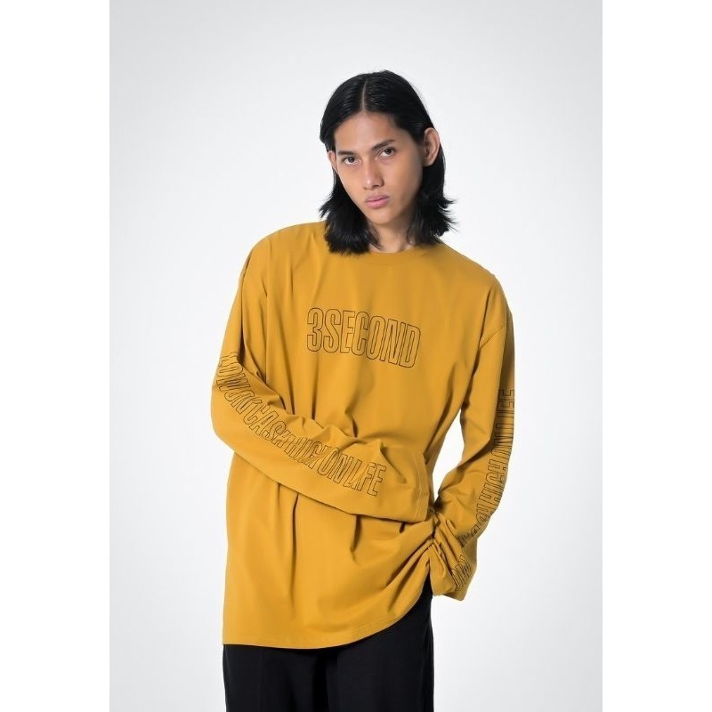 Kaos 3_second Lengan Panjang Kuning