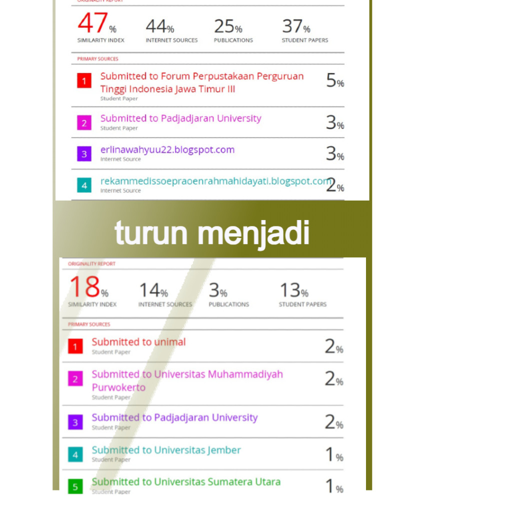 Jasa Menurunkan Skor Turnitin - Tanpa Parafrase