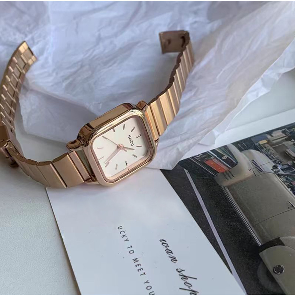 CUCI GUDANG Jam Tangan Wanita Rantai Warna Silver Gold Jam Cewek Strap Elegan Mewah Emas Korea