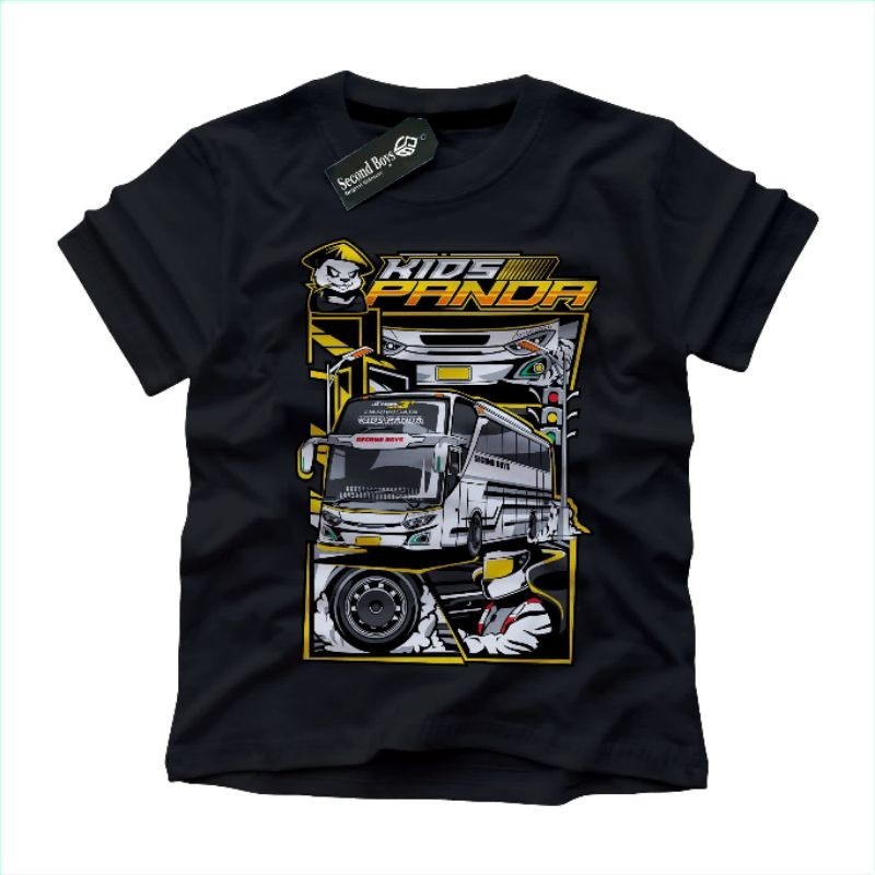 kaos distro anak kids panda bus