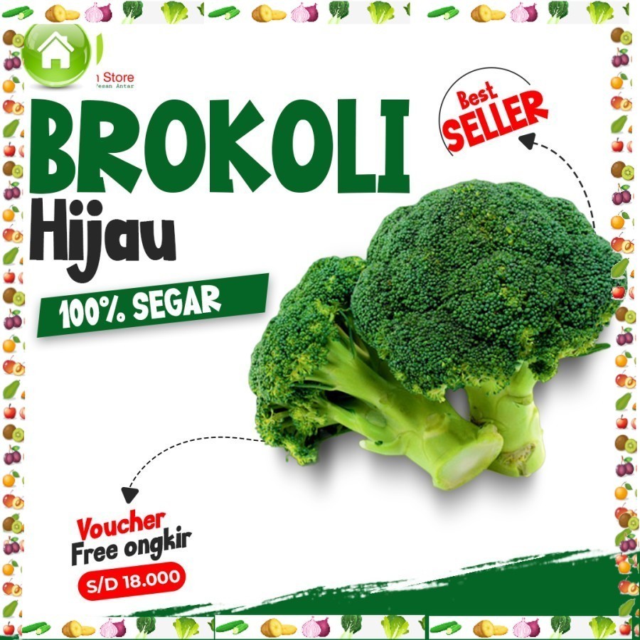 

Brokoli Hijau Segar 500 Gram Sayur Mayur Buah Buahan Bersih Fresh