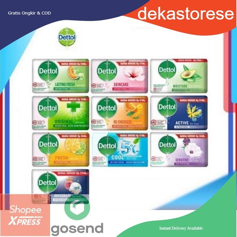 Dettol 100 gram Sabun Batang Dettol 100gr Sabun Mandi Dettol Besar