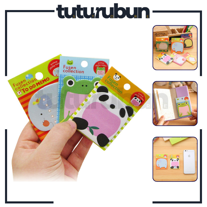 

Sticky Notes Tempelan Kertas Catatan Memo Note Karakter Animal Lucu Unik Aesthetic