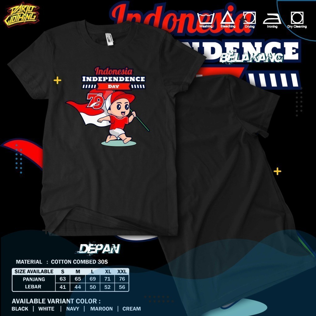 Toko Kaos -  Kaos Indonesia Independen Dirgahayu Republik Indonesia ke 79 Semi Katun