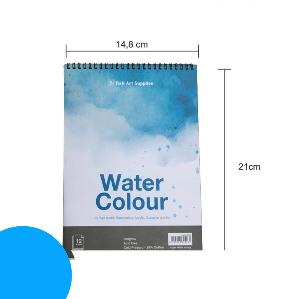 

WATER COLOUR PAPER A5 200gsm BALI ART SUPPLIES / KERTAS CAT AIR
