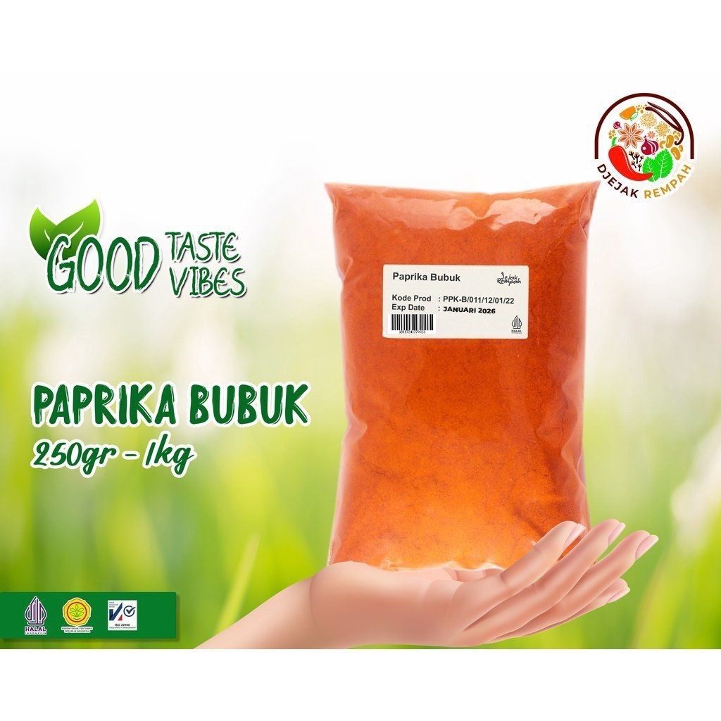 

Paprika Bubuk/Paprika Powder (Kemasan 100 Gr-1 Kg) - 100% Rempah Murni