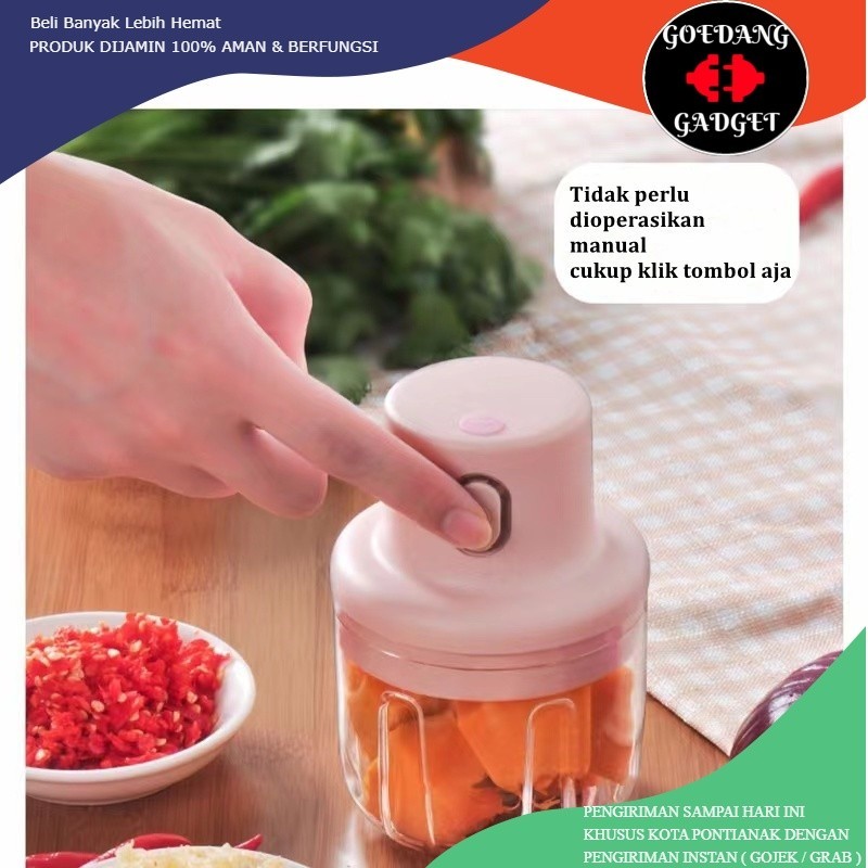 BLENDER PORTABEL ELEKTRIK 250ML MINI ELECTRIC BLEND BUAH SAYURAN PORTABLE RECHARGEABLE USB