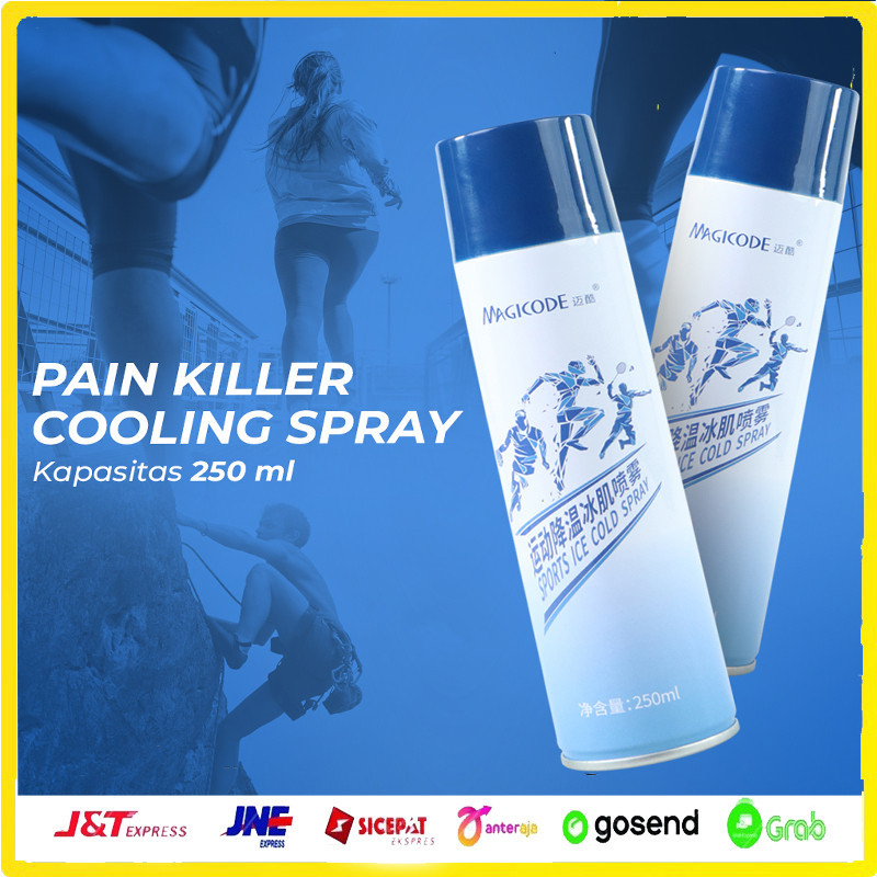 Semprotan Pereda Nyeri Pain Killer Cooling Spray 250 ml Semprot Olahraga Cidera Pereda Nyeri Otot