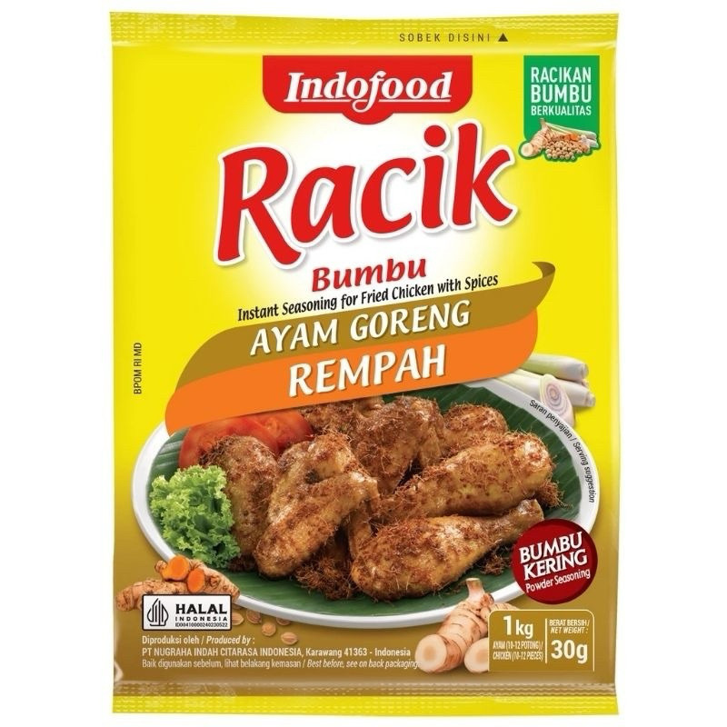 

A597-10 PCS Racik Bumbu ayam goreng rempah sachet dapat 10 pcs