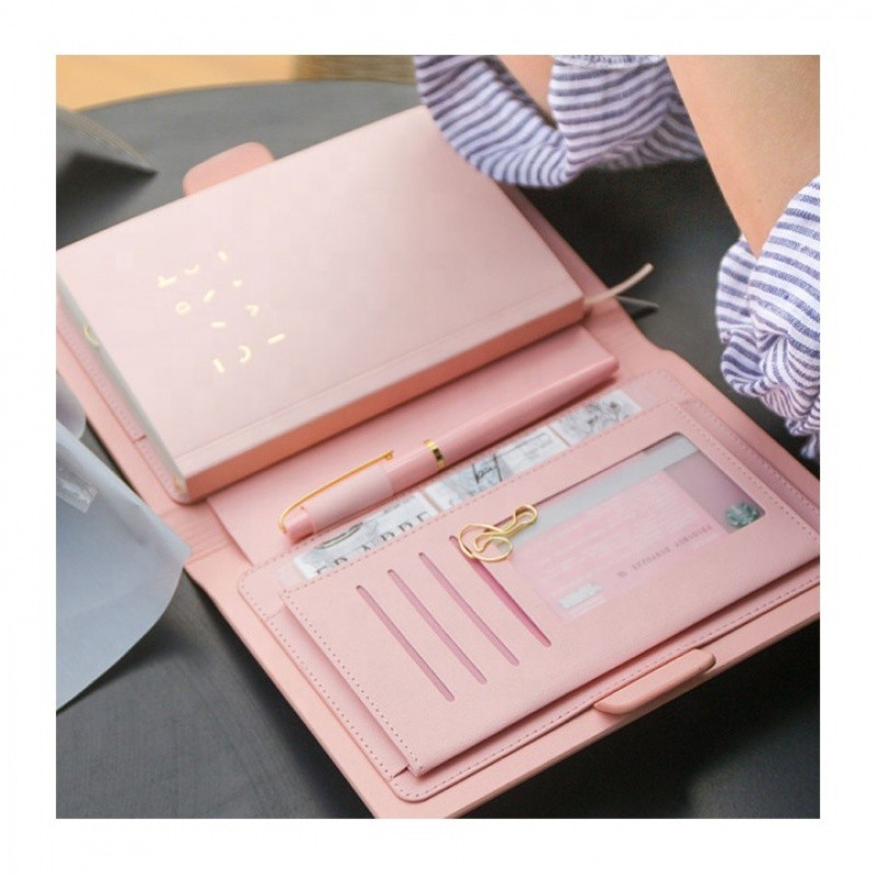 

product.Cute PU Leather Notebook A5 B6 Planner 2024 Agenda Items With Customized Promotion Logo Pink Diary Note