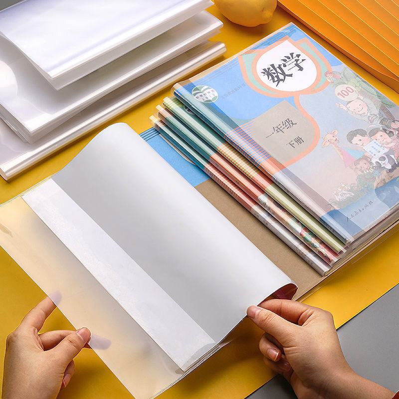 

5 Sheet Notebook Book Transparent Protective Covers Self-Adhesive Waterproof Textbook Case Students Wrapping Protector
