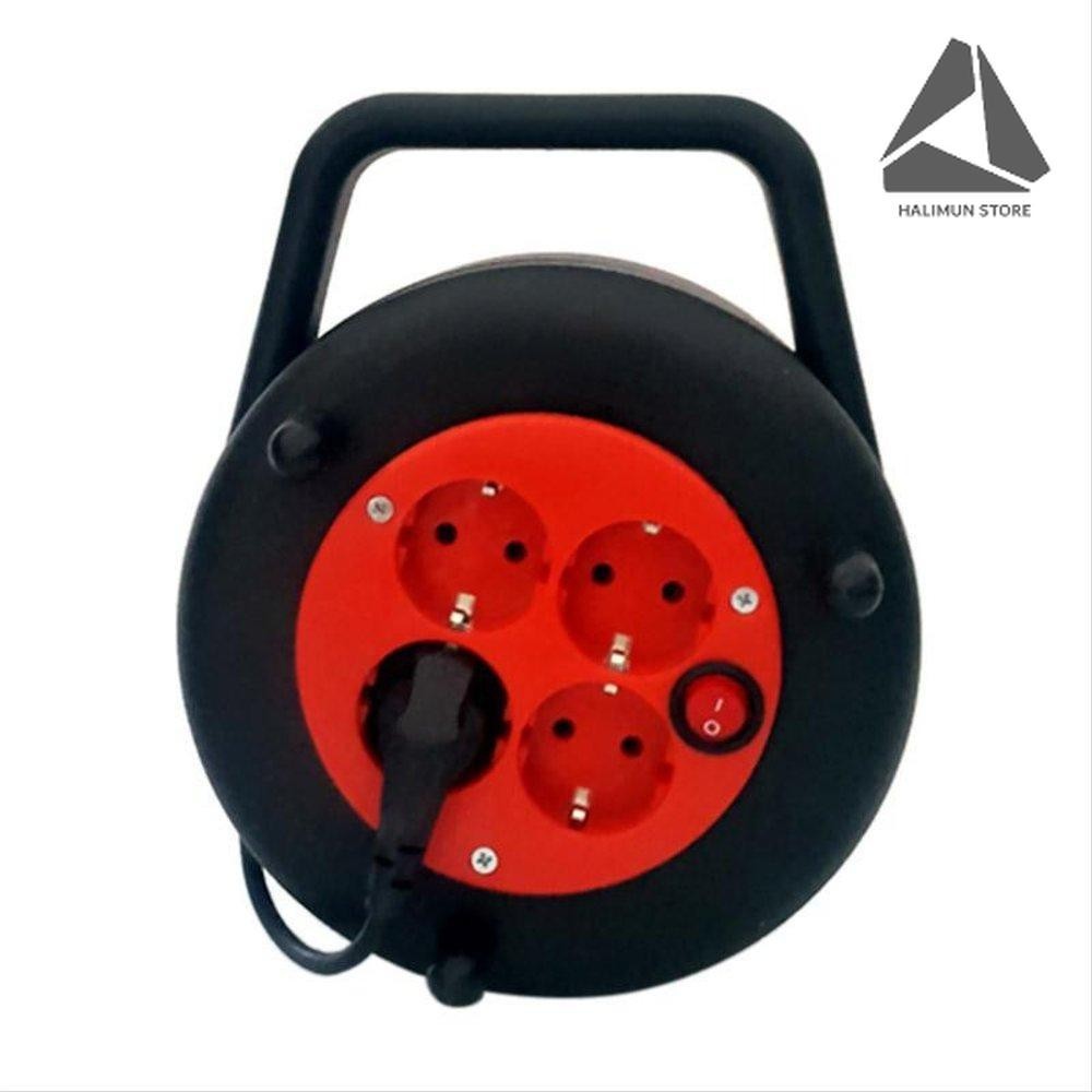 [KB Type10 4L] Kabel Roll Listrik 5-6Meter Stop Kontak 4 Lubang Colokan dan Lampu Indikator