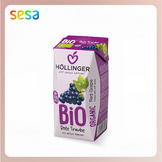 

HOLLINGER Organic Red Grape + Still Water 200ml - Minuman Segar Sehat