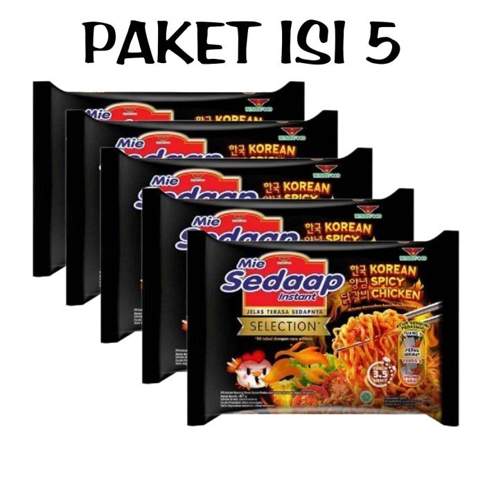 

Mie sedaap Koream spicy isi 5 pcs