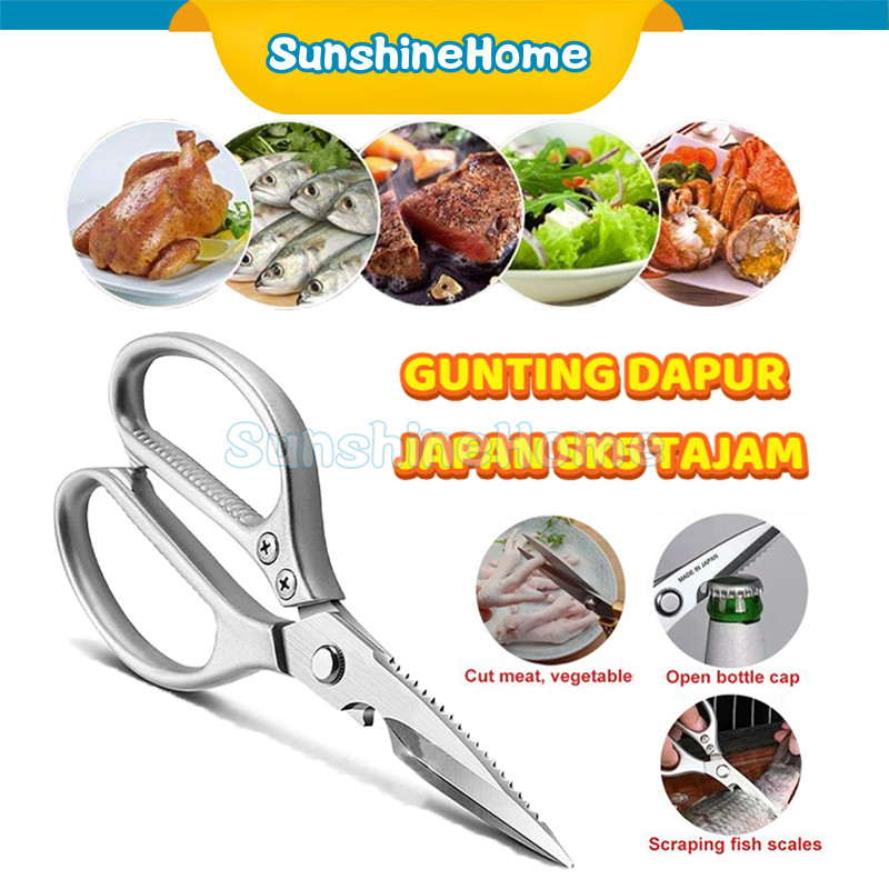 SK5 Gunting Dapur Gunting Dapur Tajam Stainless Super Kuat Serbaguna Gunting Dapur Serbaguna