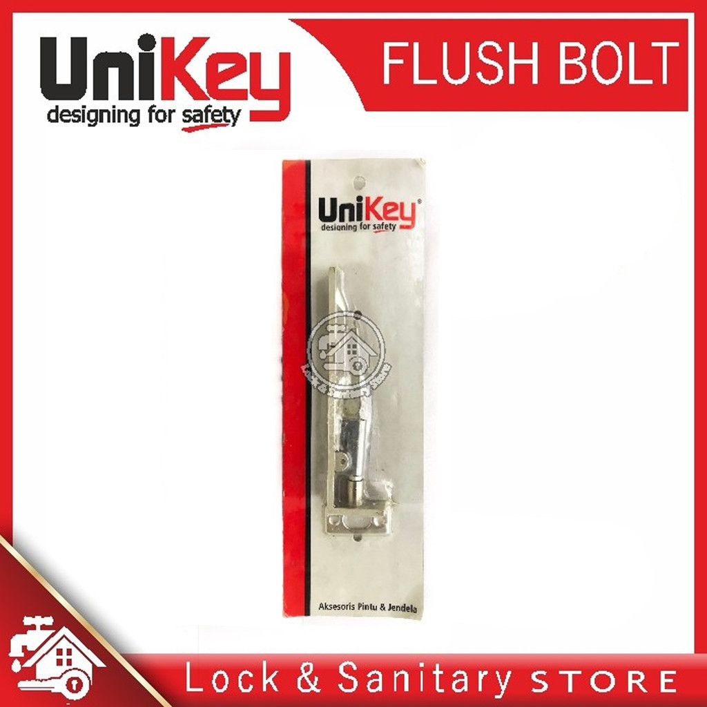 Flush Bolt UNIKEY UK 219 6" SS Grendel Tanam Slot Tanam