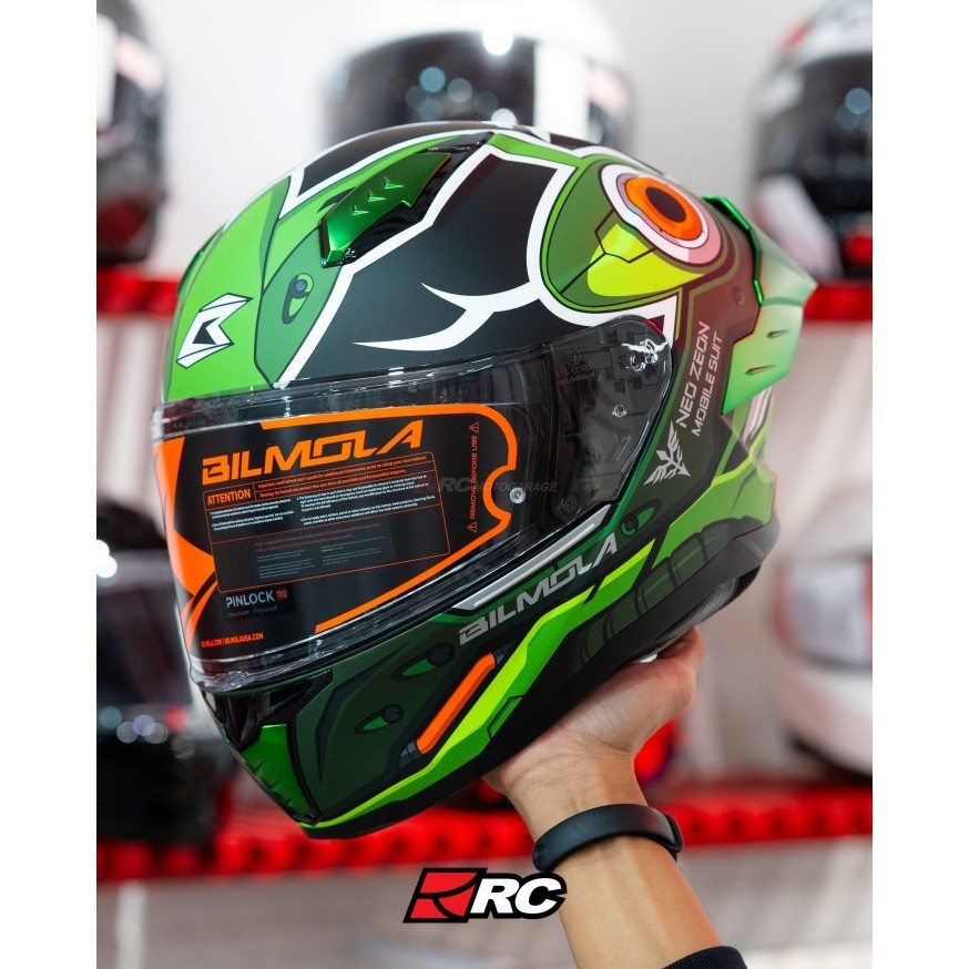 Helm Motor Full Face - Bilmola NEX R Gundam Kshatriya Green Original