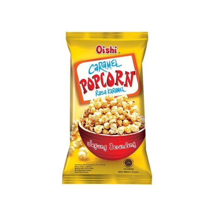 

Oishi Popcorn Caramel 20g Isi 10pcs Cemilan Murah dan Enak