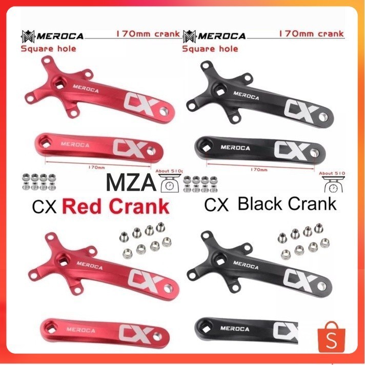 Meroca Crank Arm BB Kotak BCD 104 Arm Crank Sepeda