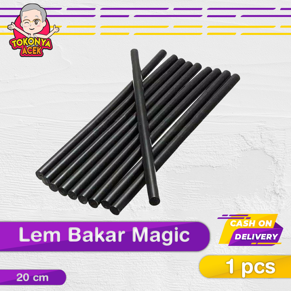 Lem Bakar Ajaib - Lem bakar Hitam 20cm (7mm) / Refill Glue Gun