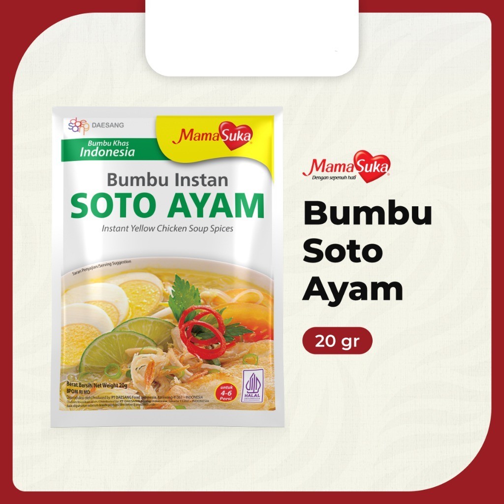 

✨ TOMOTOSTORE ✨ MAMASUKA Bumbu Instan Soto Ayam 20 gr