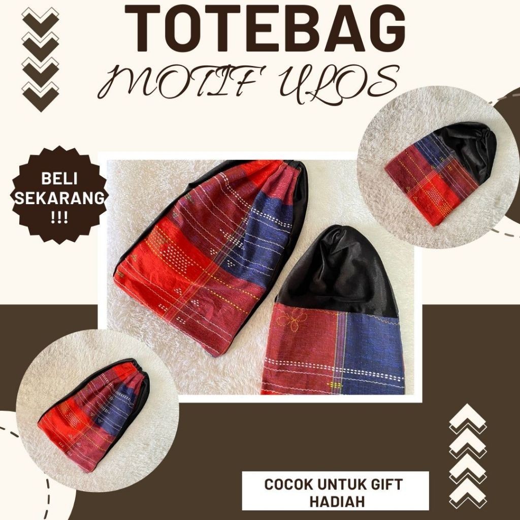 Totebag Motif Ulos - Tas Jinjing - Tas Totebag Etnik - Totebag Ulos Batak / R O