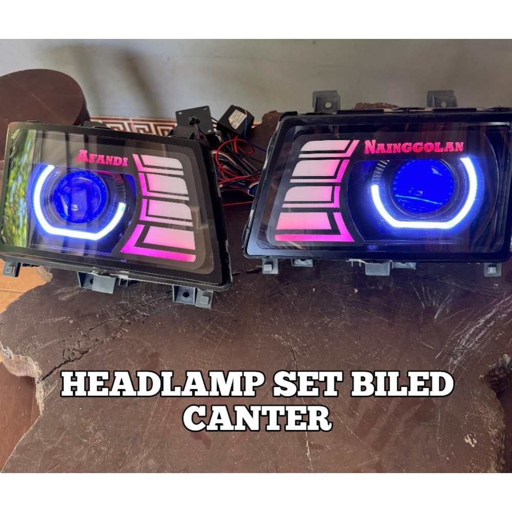 Headlamp Custom Set Biled Lampu Canter Headlamp Canter Headlamp Biled Proji 3 Inch 55/70 Watt