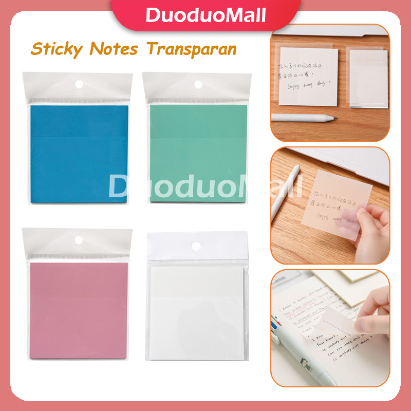 

Sticky Notes Transparan Waterproof/Kertas Memo Tempel
