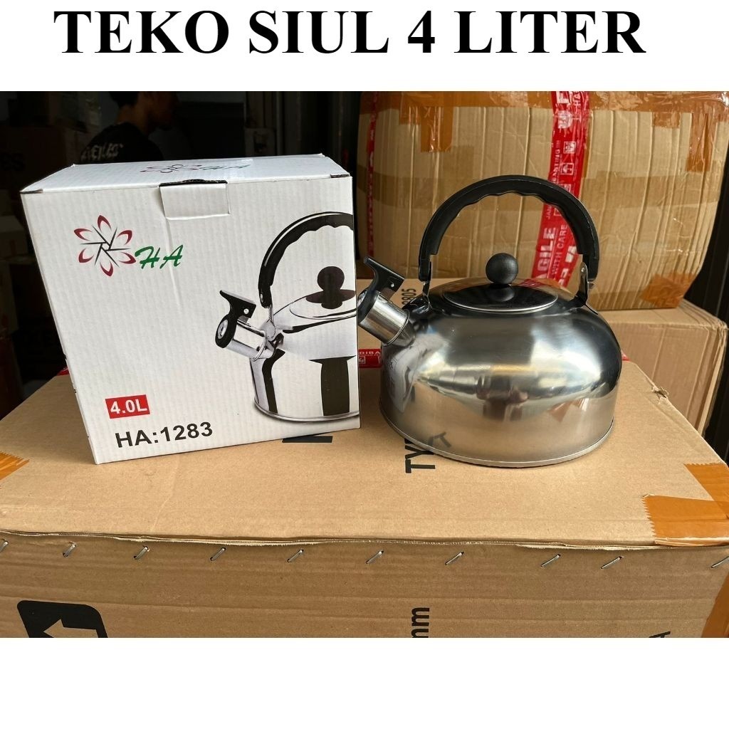 Teko Siul Jumbo 5 Liter / Ceret Bunyi / Ketel Stainless Steel Bahan Bagus