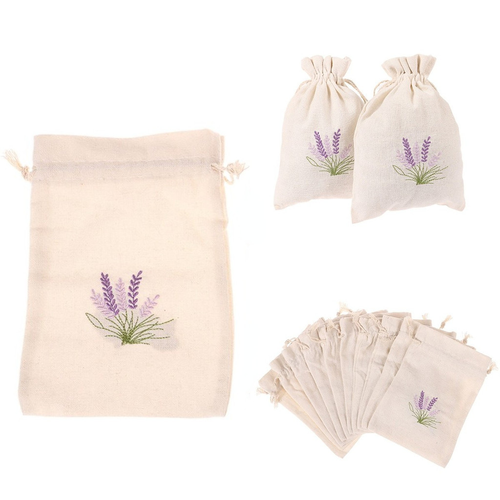 

1/10Pcs 13x18cm Lavender Bag Packing Pouches Packing Sachet Bag Small Gift Drawstring Wrapping Perfume Holders Canvas Sachet