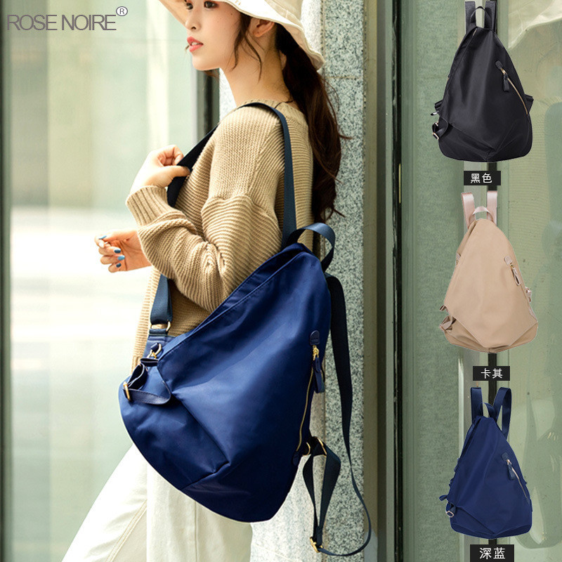 ROSE NOIRE Tas Wanita Ransel Baru Tas Wanita Kain Oxford Tas Wanita Ransel Nilon Ringan Baru Tas Wan